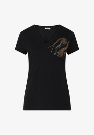 LIU JO, LIU JO V-NECK T-SHIRT - Μπλουζάκι με στάμπα - black