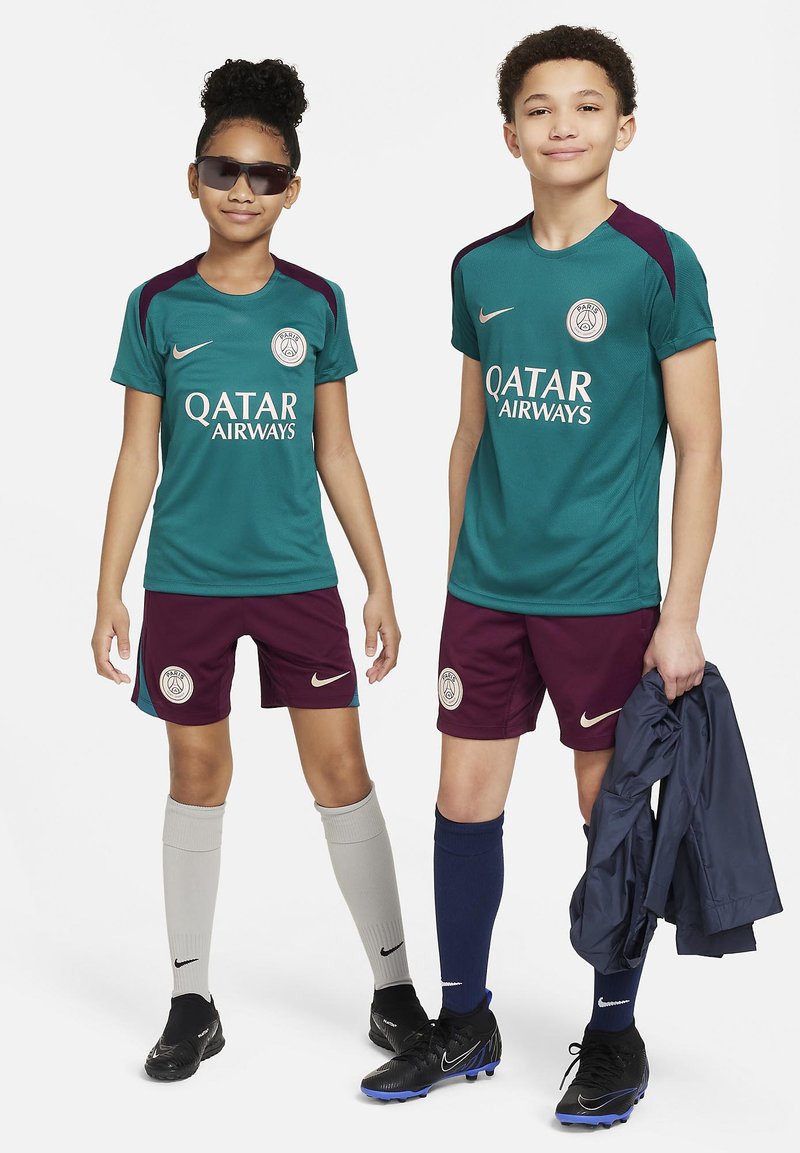 Nike Performance PARIS ST GERMAIN STRIKE TOP UNISEX - Club wear - geode teal geode teal bordeaux guava ice