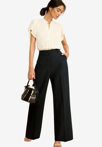 Love & Roses HIGH WAIST WIDE LEG TAILORED  - Kelnės - navy blue