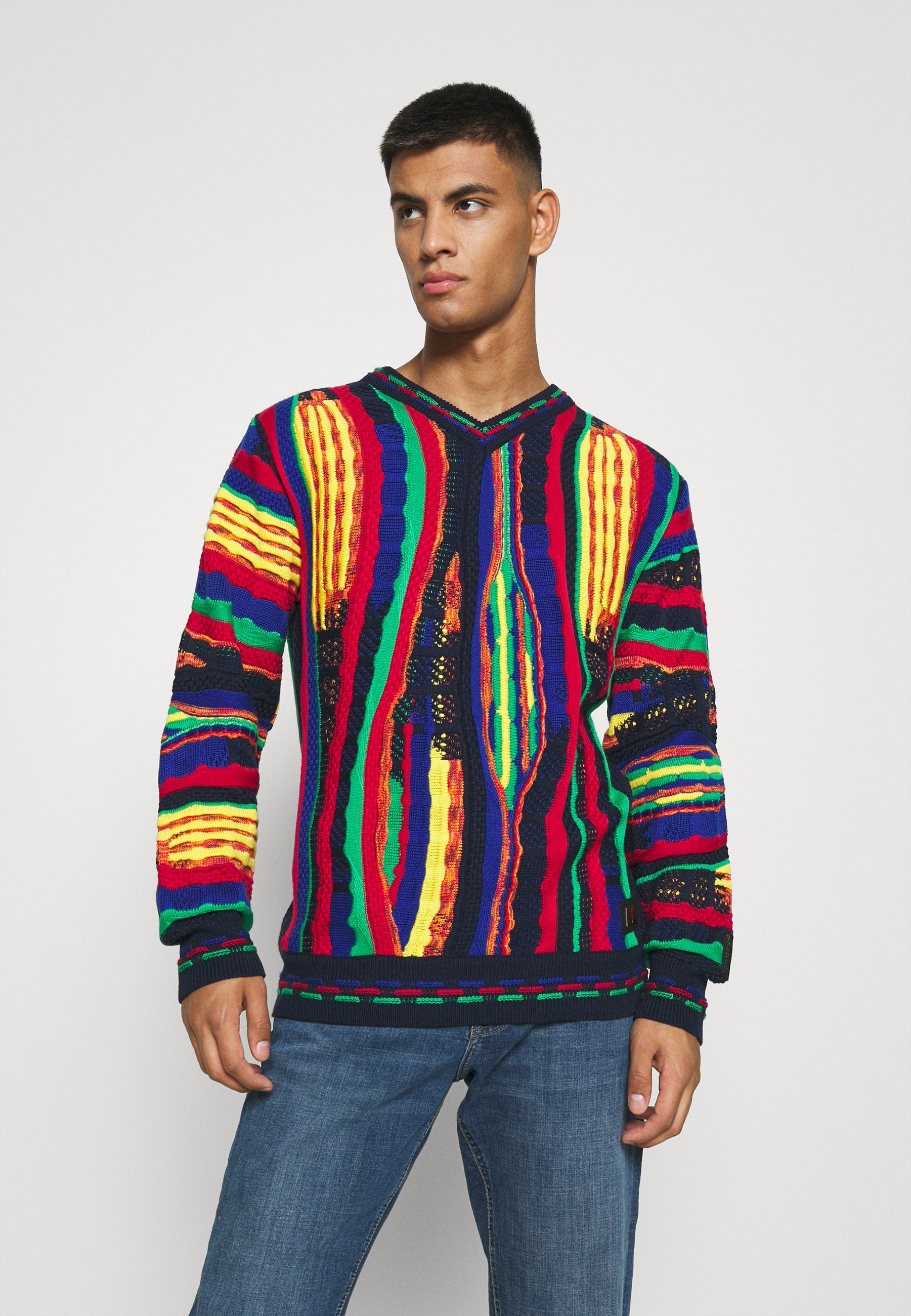 multi coloured jumper mens