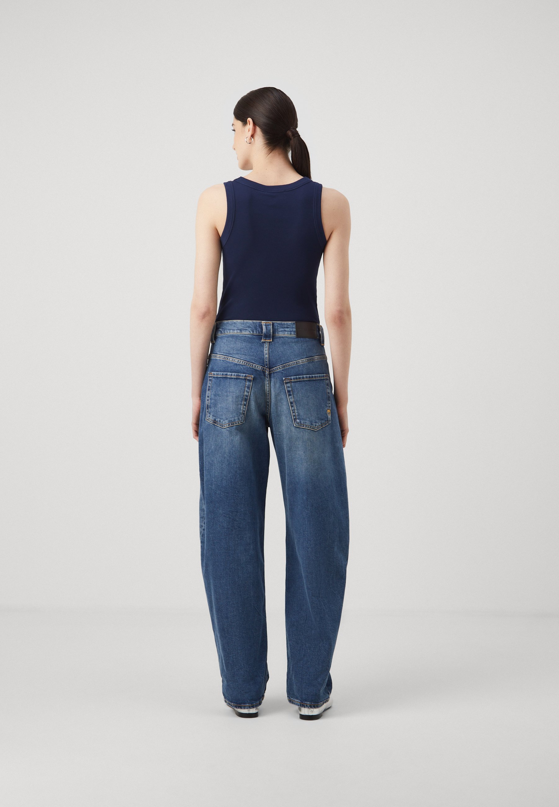 【PINKO】ELOISE EGG DENIM GOLDEN WASH Jeans Donna Pinko - Eloise Egg Denim Golden Wash - Blu