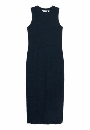 Kappahl, SLEEVELESS TEXTURED MIDI DRESS - Maxikjoler - dark blue
