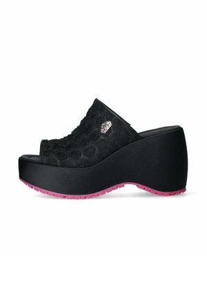 Ciabattine con tacco - nero