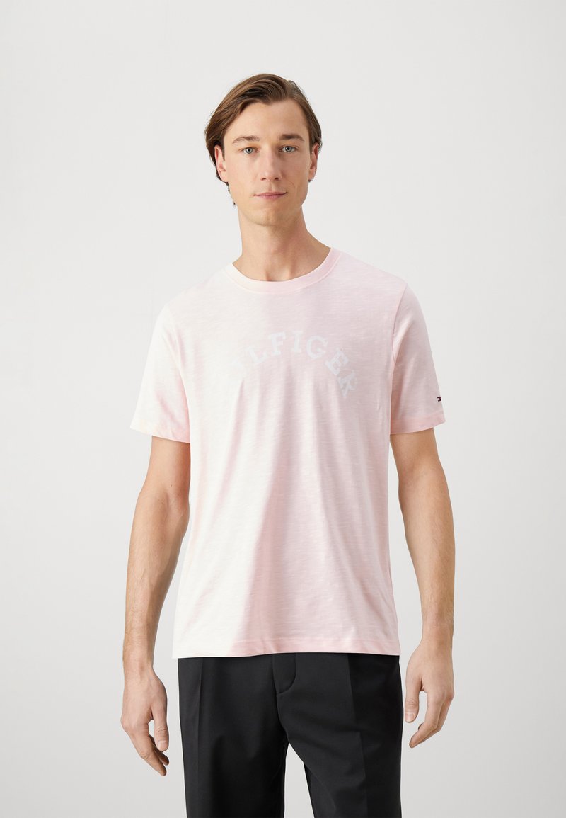 Tommy Hilfiger ARCHED TEE - T-shirts med print - pink crystal