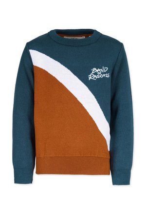 Band of Rascals STRICK WAVE - Striktrøje - dark petrol burned brick