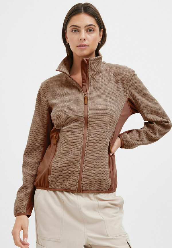 NBHelga - Fleece jacket - cognac