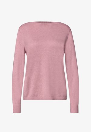 Street One, BASIC PULLOVER MIT U-BOOT-AUSSCHNITT - Striktrøje - vintage blush mel