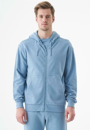 Junda Unisex Soft Touch Organic Cotton Sweat Jacket Grey Melange
