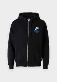 HOODIE - Sweater met rits - black/white
