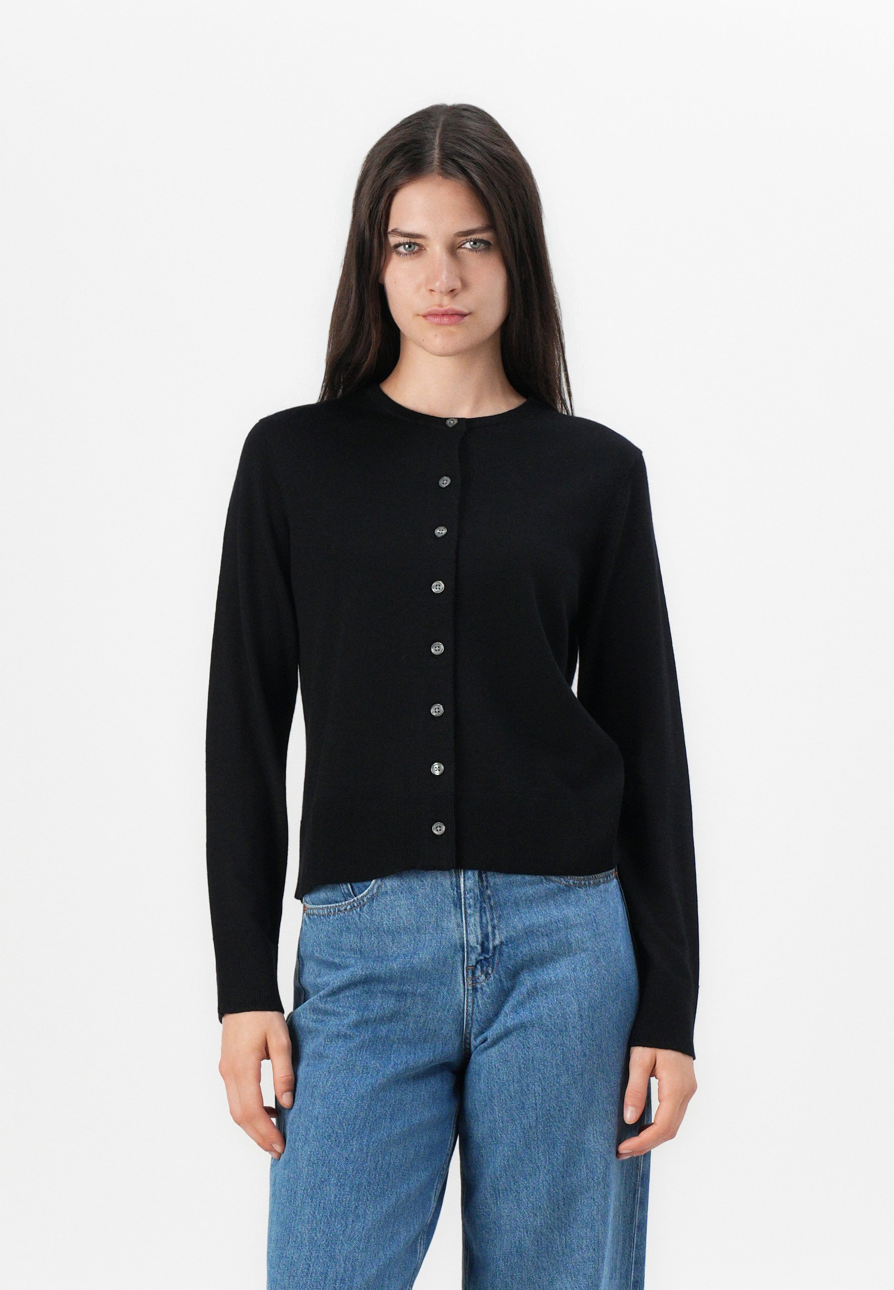 Selected Femme SLFTHEA CARDIGAN Strickjacke black/schwarz