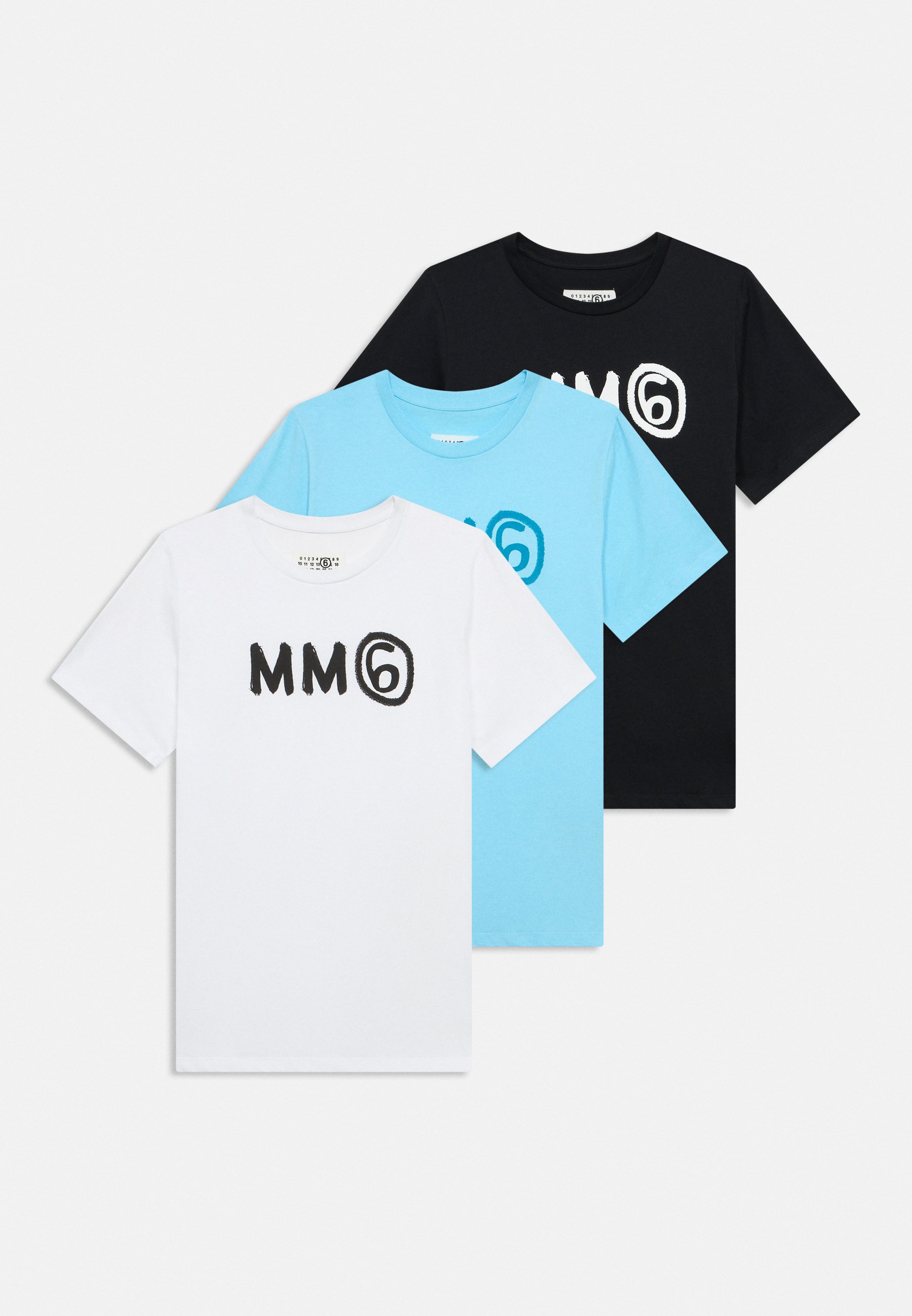 MM6 Maison Margiela UNISEX 3 PACK - Print T-shirt - topaz blue MM6 Maison Margiela UNISEX 3 PACK - Print T-shirt - topaz blue
