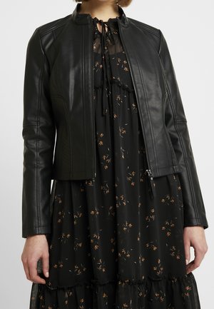 Imitatieleren jas - black