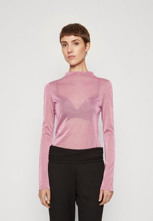 Gina Tricot GLITTER TURTLENECK - Μπλούζα με μακριά μανίκια - pink
