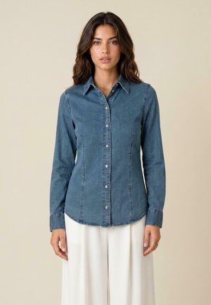 Diana Gallesi, CAMICIA IN DENIM - Overhemdblouse - azzurro