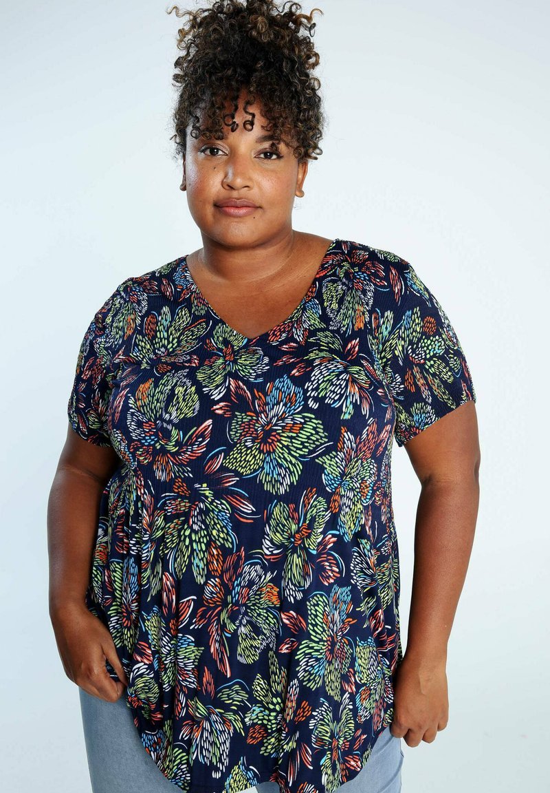 Paprika PLISSEE - Bluse - navy/blau - Zalando.at