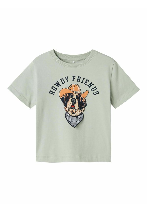 T-Shirt print - aqua gray