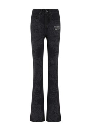 Ed Hardy ICE GEISHA - Bootcut jeans - black grey
