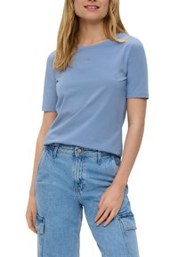 s.Oliver MIT LOGOPRINT - T-shirt basic - blassblau