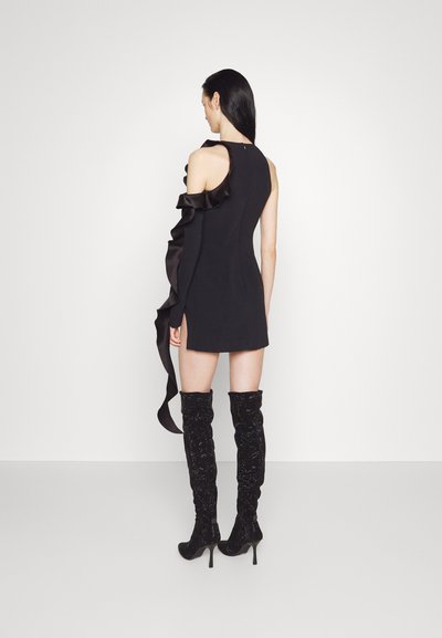 David Koma RUFFLE DETAIL ONE ARCH HEM CUTOUT MINI DRESS - Cocktail φόρεμα / Φόρεμα για πάρτι - black