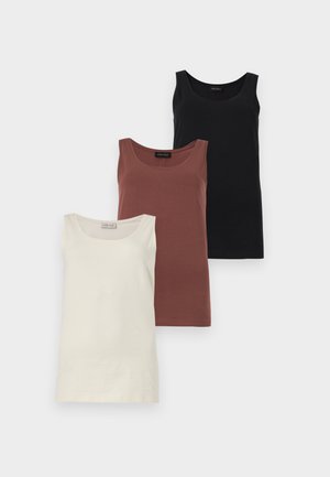 Anna Field, 3 PACK - Top - black/offwhite/brown