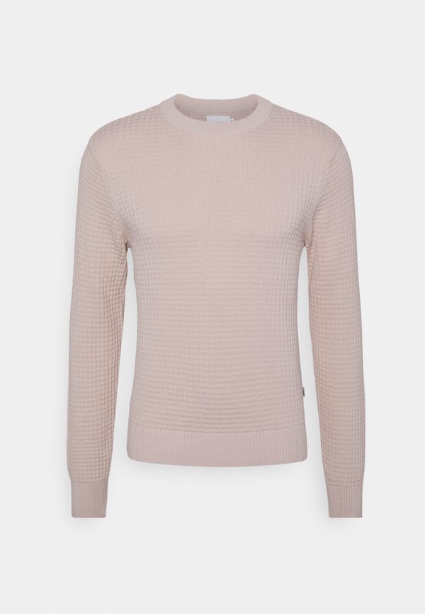 KARLO STRUCTURED CREW NECK KNIT - Jumper - light sand
