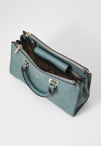 Guess CRESIDIA STATUS SATCHEL - Bolso de mano - teal