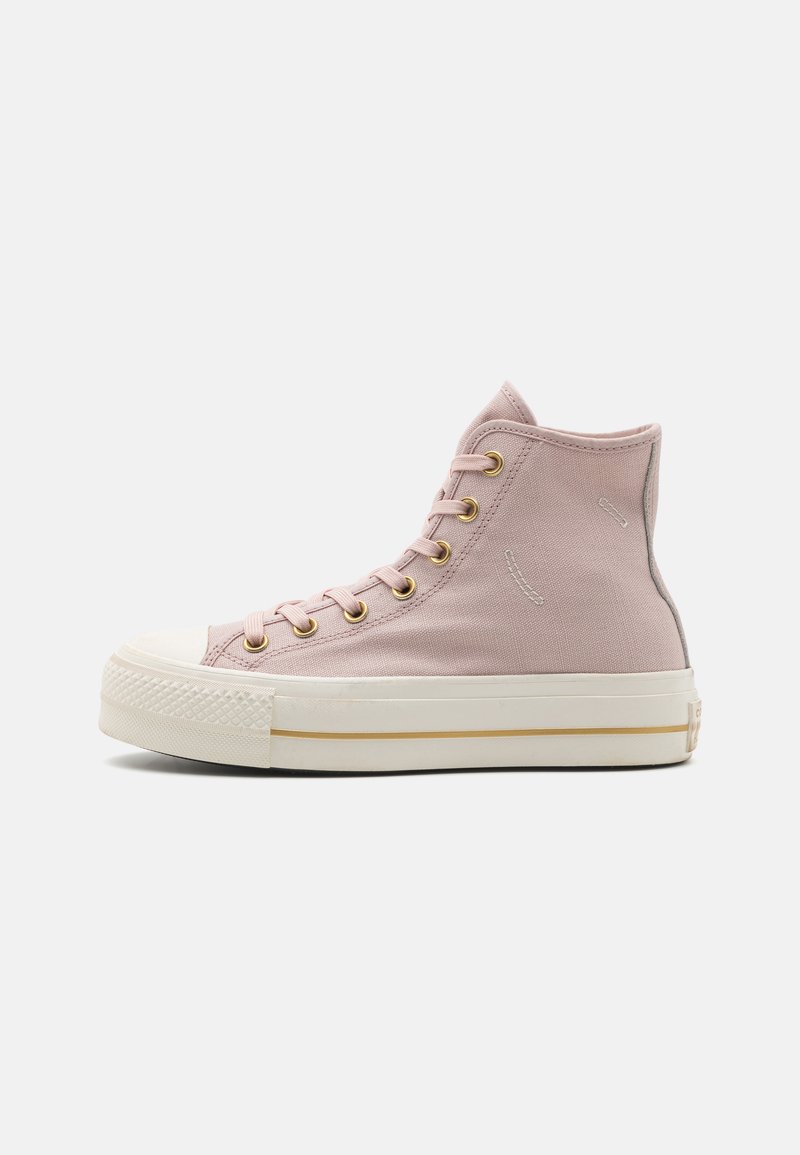 Converse CHUCK TAYLOR ALL STAR LIFT PLATFORM TAILORED LINES - Zapatillas altas - flush stone/egret/gold