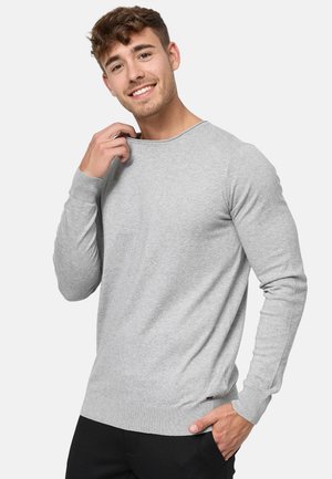 GAMAL - Strickpullover - lt grey mix