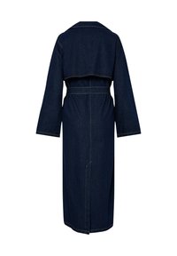 Pieces PCFREYA LONG - Gabardina - dark blue denim