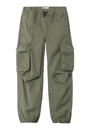 NKMBEN PARACHUTE - Cargo trousers - dusty olive