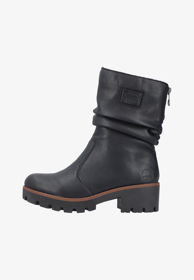 Rieker Botines con plataforma - black