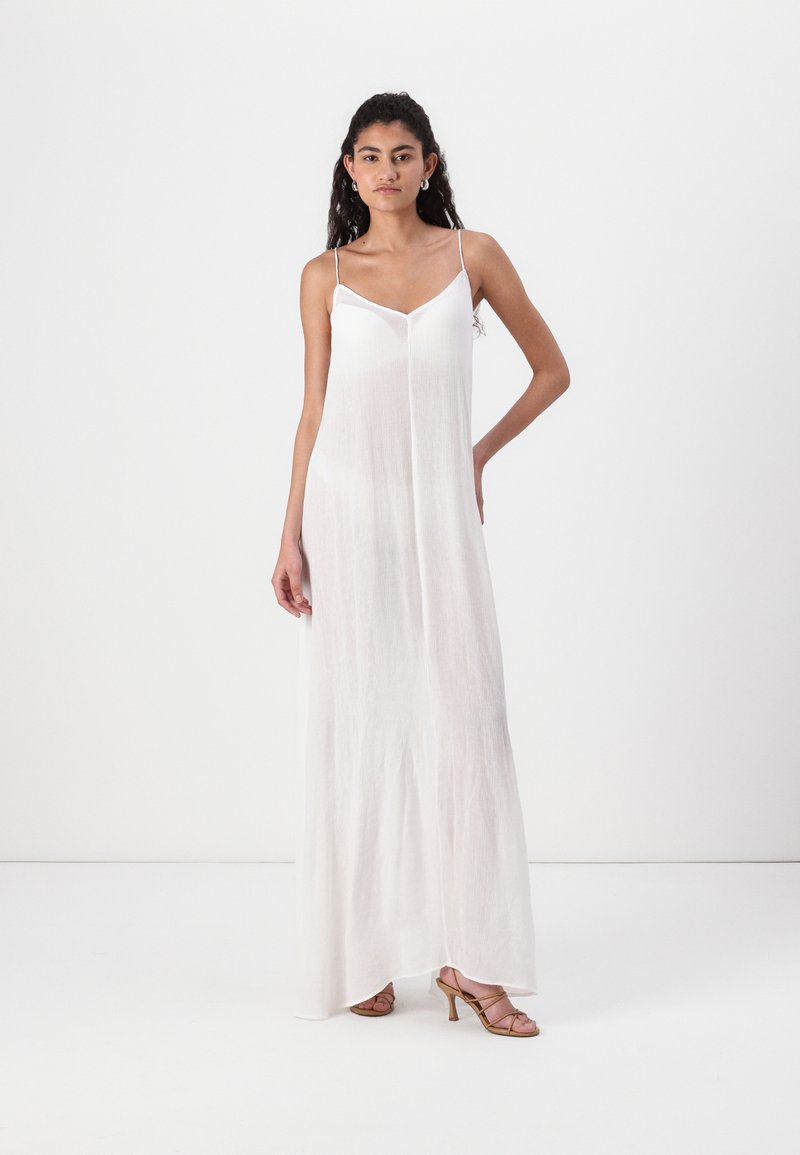 white dress with flowy sleeves Desiree Ruffle Mini Dress main image 1