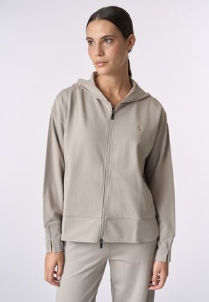 CON CAPPUCCIO E ZIP PUNTO MILANO - Felpa con zip - beige