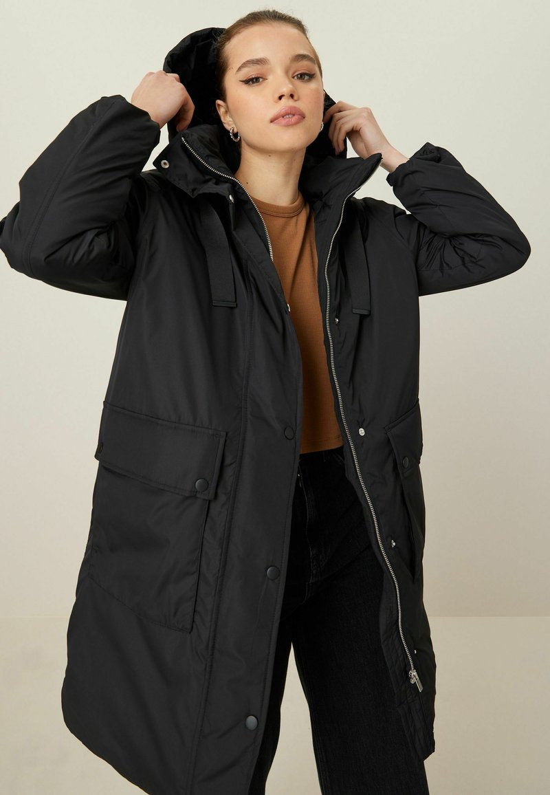 Next LONGLINE PADDED  - Vinterkappa /-rock - black