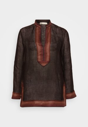STRIPED TUNIC - Rannatarvikud - dark mocha