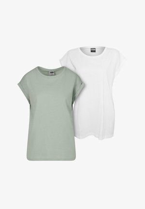 Urban Classics, EXTENDED SHOULDER 2-PACK - Lihtne T-särk - frostmint white