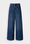 ALENA PANTS - Wide leg - mid blue wash