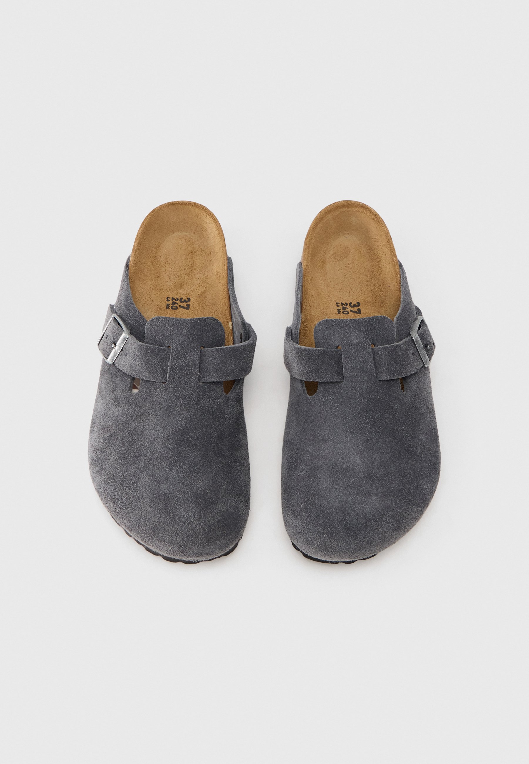 Birkenstock BOSTON LEVE CHARCOALN REGULAR UNISEX - Sandali