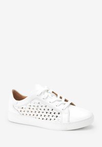 Next SIGNATURE LEATHER WEAVE LACE-UP TRAINERS - Sneakers - white