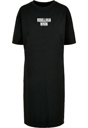 Merchcode REBELLIOUS MINDS SLIT - Denné šaty - black