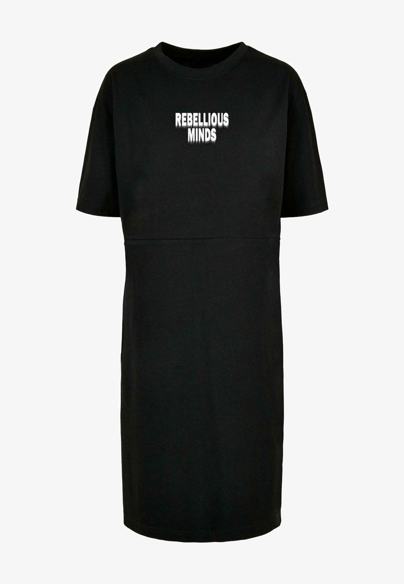 Merchcode REBELLIOUS MINDS SLIT - Freizeitkleid - black