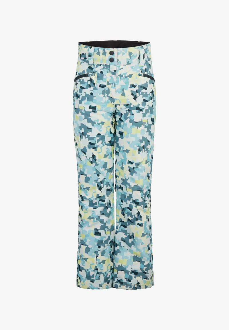 Ziener ALIN - Snowboard pants - lime light patchwork print