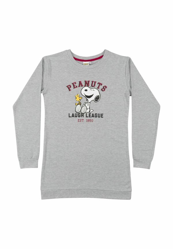THE PEANUTS SNOOPY NACHTHEMD LAUGH LEAGUE LANGARM - Nachtwäsche Shirt - grau