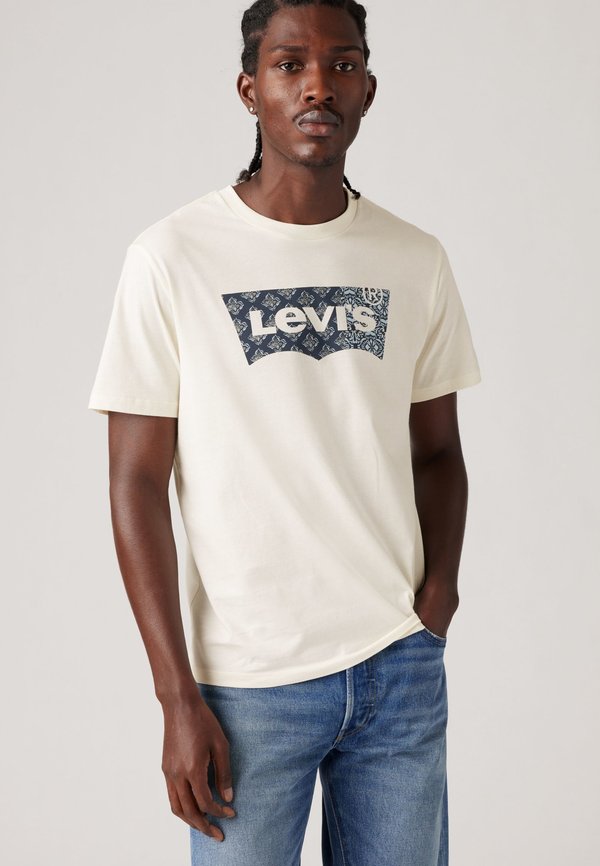 GRAPHIC CREWNECK TEE - Print T-shirt - egret3