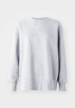 Nike Sportswear LONG CREW - Sweatshirt - grey heather/sail
