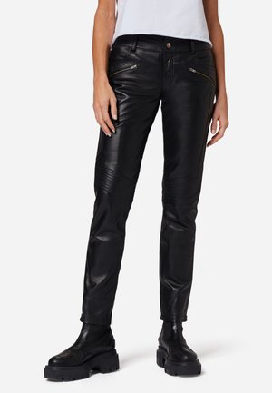 Leather trousers - Schwarz