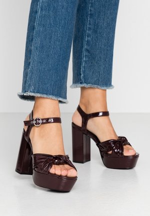 Sandalias de tacón - bordeaux