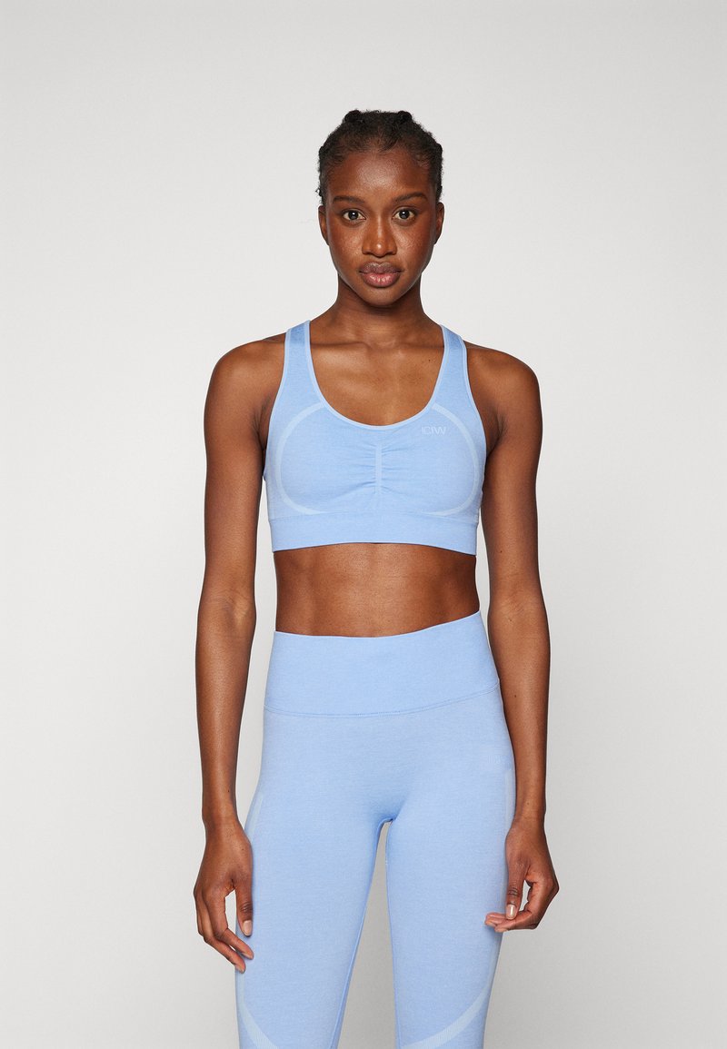 ICANIWILL RUSH SEAMLESS BRA - Sujetadores deportivos con sujeción media - soft blue melange