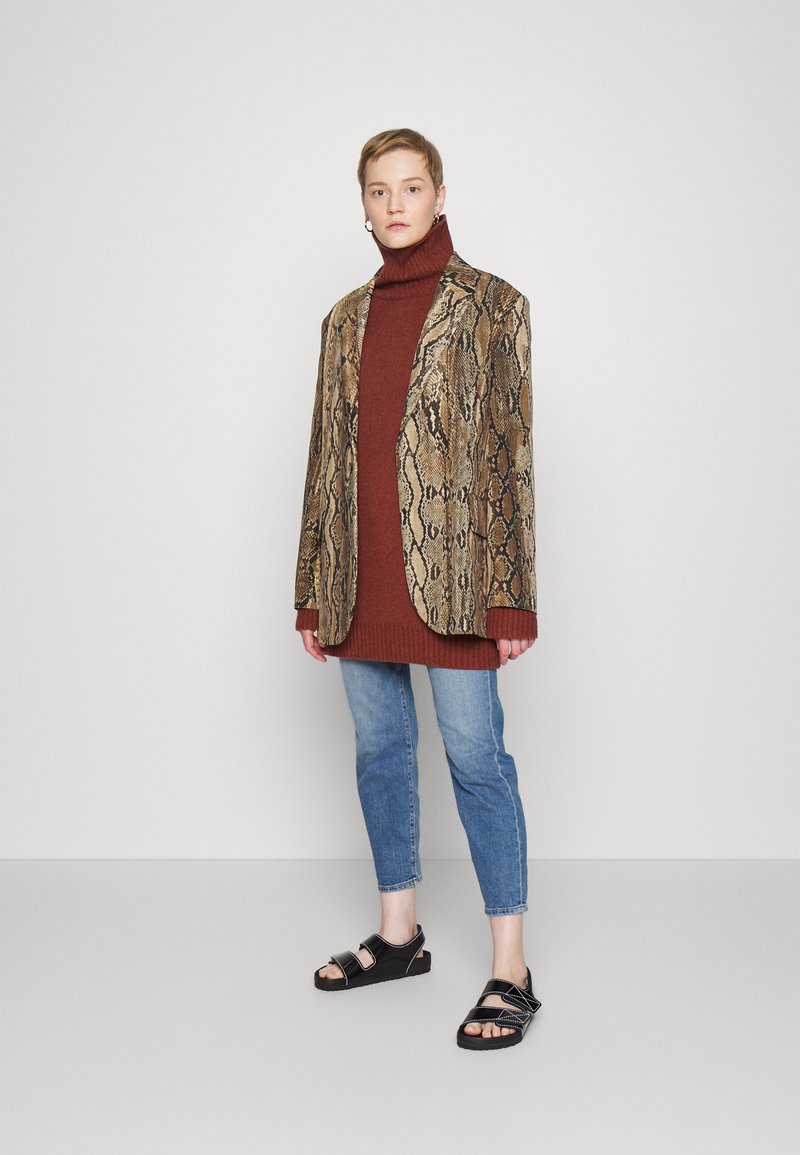 Damen Bekleidung | Christopher Kane ZIP OVERSIZED Strickpullover brown/braun - VI11634 Damen Bekleidung | Christopher Kane ZIP OVERSIZED Strickpullover brown/braun - VI11634