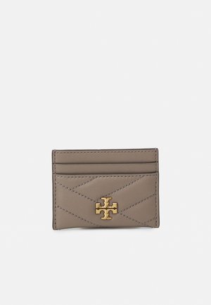 Tory Burch KIRA CHEVRON CARD CASE - Plånbok - gray heron